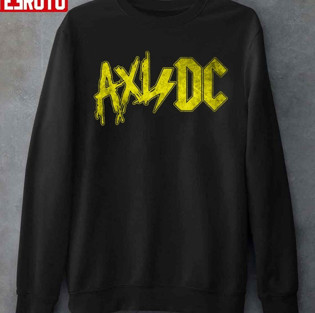 Axl DC ACDC Logo Inspired Yellow Logo Retro Unisex T-Shirt