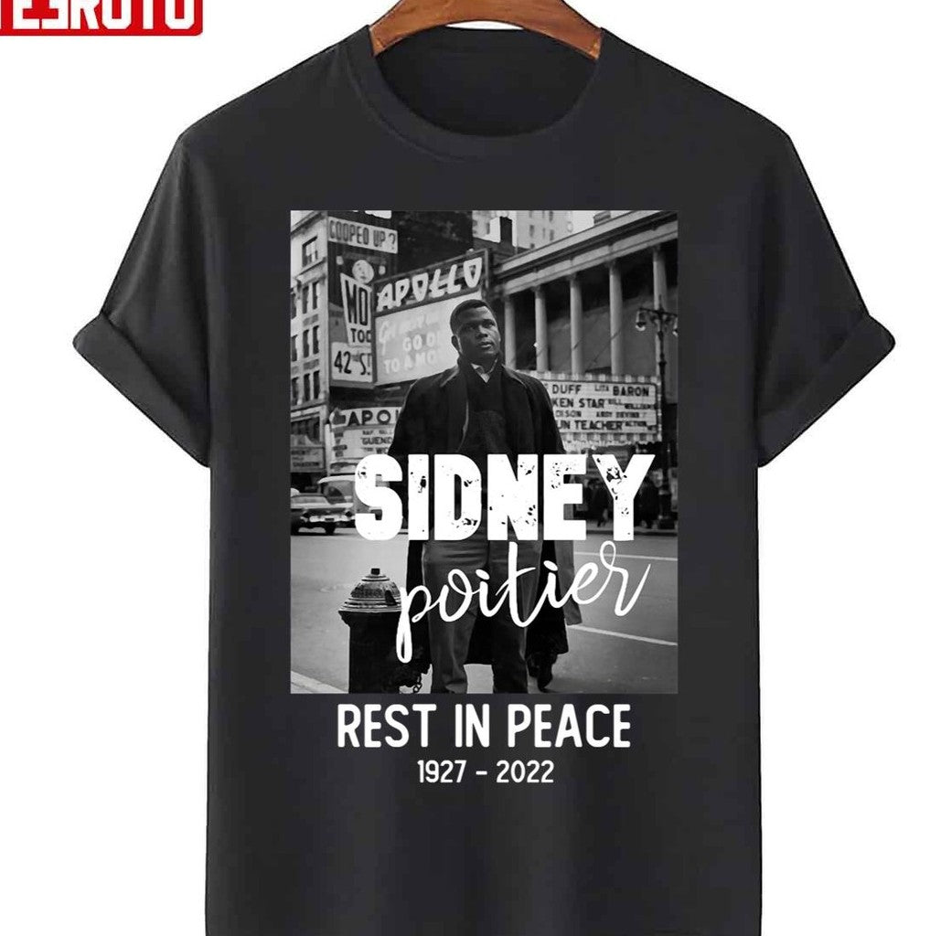 Rip Sidney Poitier Black And White Art Unisex T-Shirt