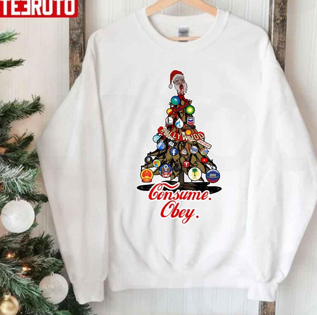 Anticapitalist Christmas Tree Unisex Sweatshirt