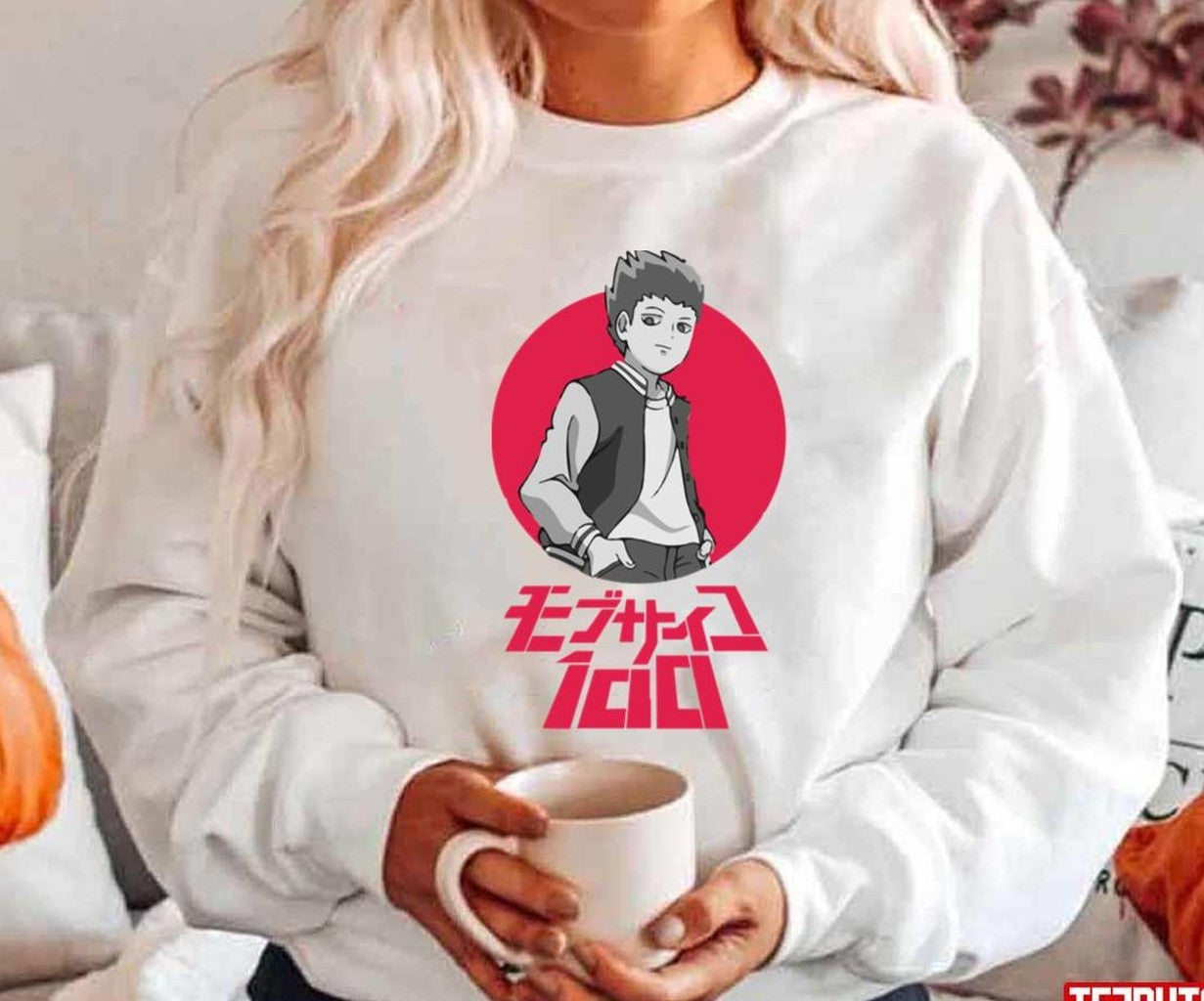 Sho Suzuki Mp100 Red Graphic Mob Psycho 100 Unisex Hoodie