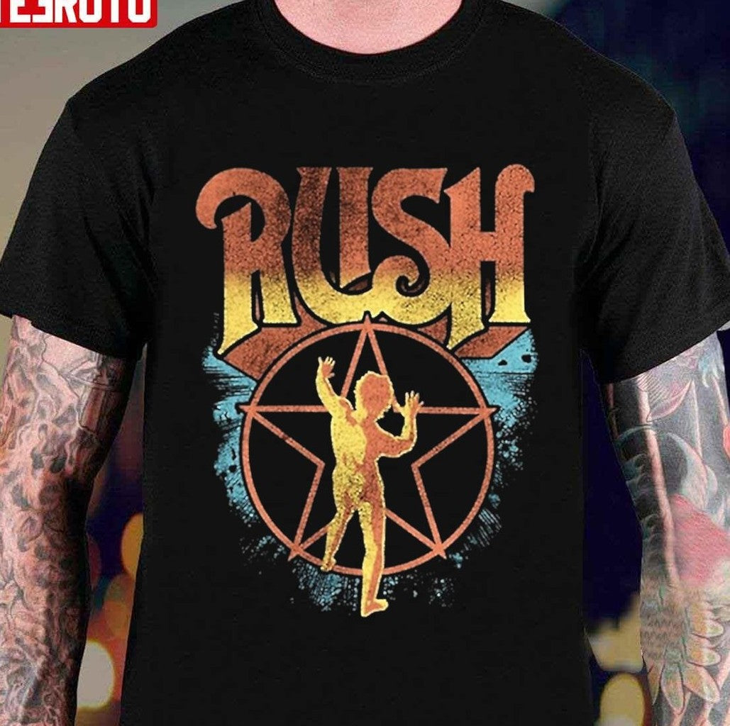 Rush Band Vintage Retro Red Stars Kid Unisex T-Shirt