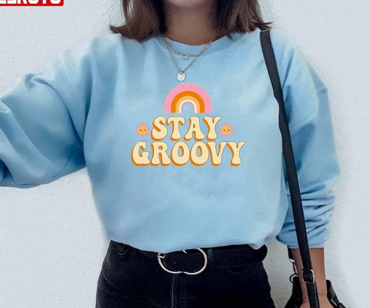 Stay Grovey Positive Mental Adhd Design Unisex Sweatshirt