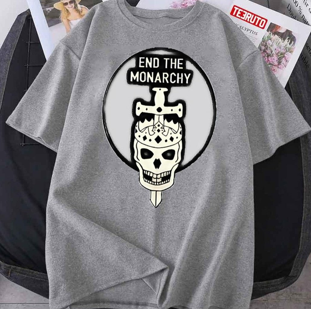 Anti Monarchy Skull And Crown Unisex T-Shirt