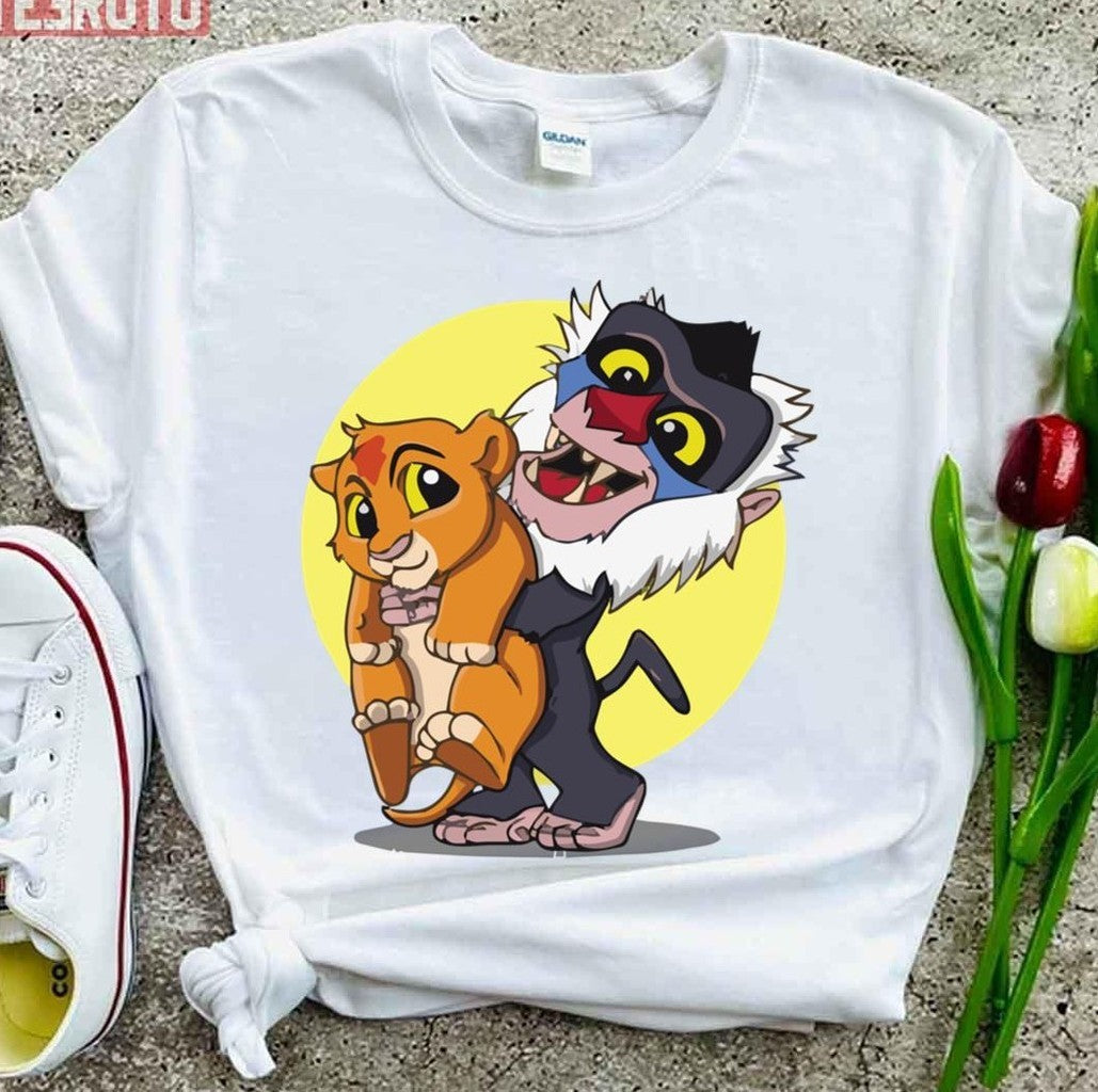 Baby Simba And Rafiki The Lion King Unisex T-Shirt