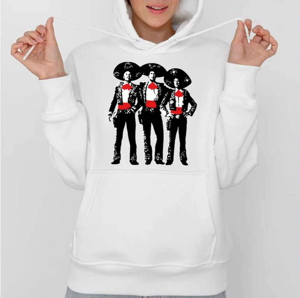 Pop Art On Red Three Amigos Unisex Hoodie