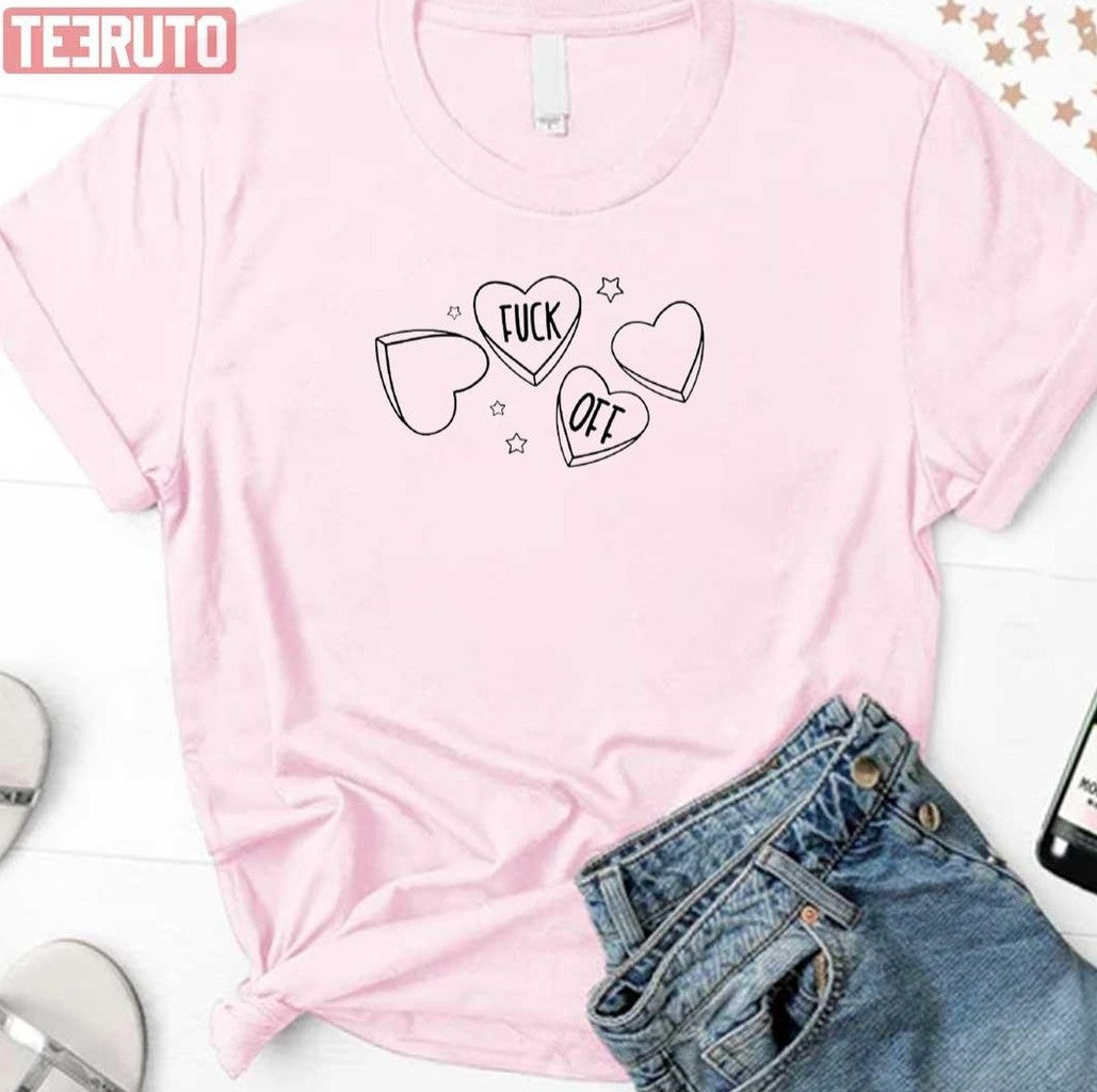 Anti Valentines Day Retro Boho Heart Unisex Sweatshirt Unisex T-Shirt