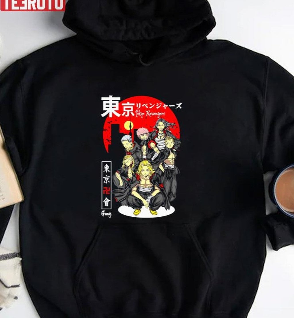 Anime Red Sun Japanese Tokyo Revenger Toman Unisex T-Shirt