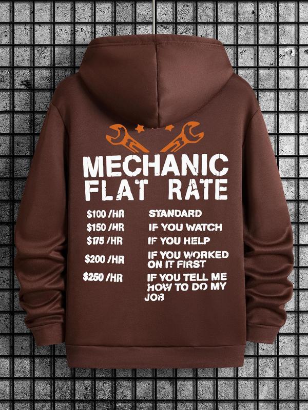 Letter Print Men's Long Sleeve Hoodie, Drawstring Pocket Sweatshirt, Casual Spring & Fall Men's Fashion, Streetwear Essentials, MenswearÂ