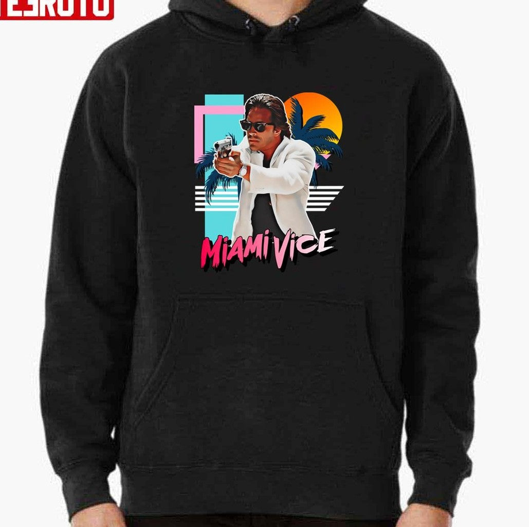 Retro Miami Vice 80s Sonny Crockett Tribute Unisex T-shirt