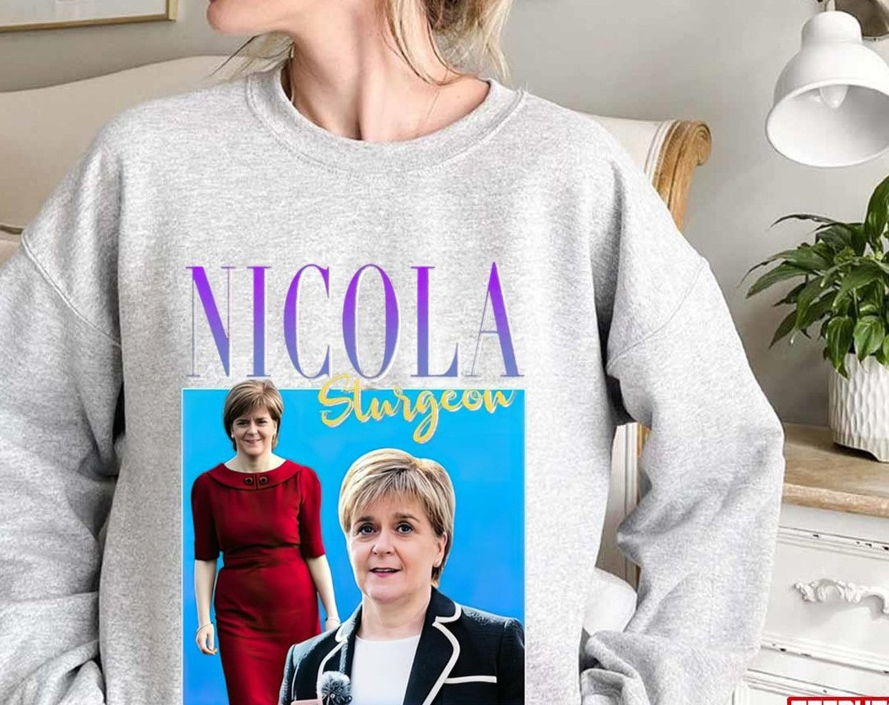 Nicola Sturgeon Retro Vintage Unisex Sweatshirt