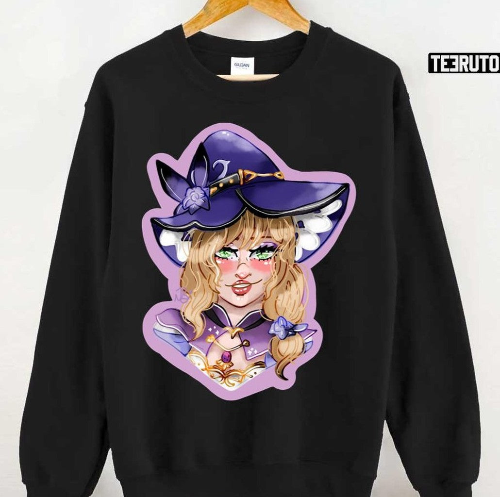 Purple Design Miss Lisa Genshin Impact Unisex T-Shirt