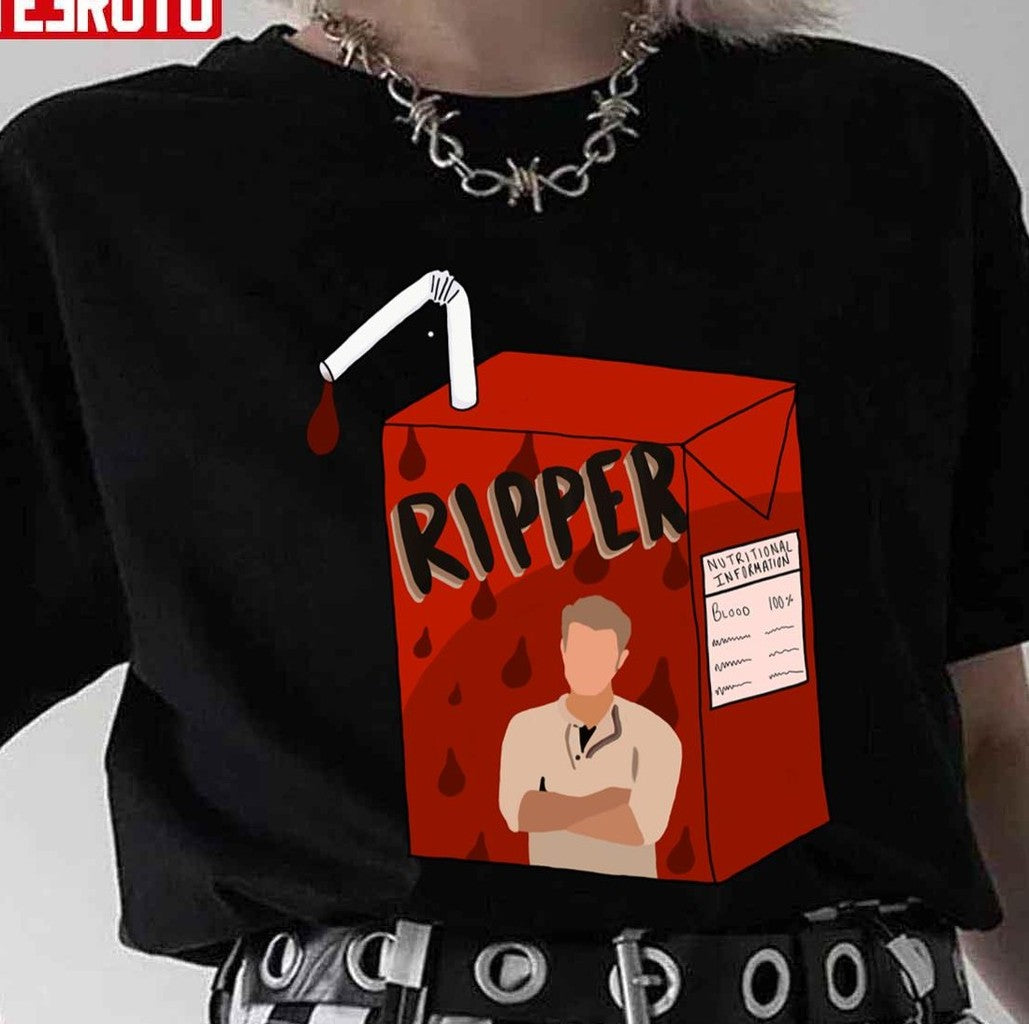 Ripper Stefan Salvatore Blood Box Tvd The Vampire Diaries Unisex T-shirt