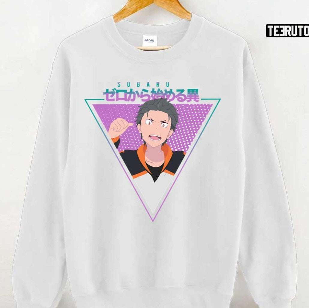 Natsuki Subaru Rezero Retro Design Unisex T-Shirt