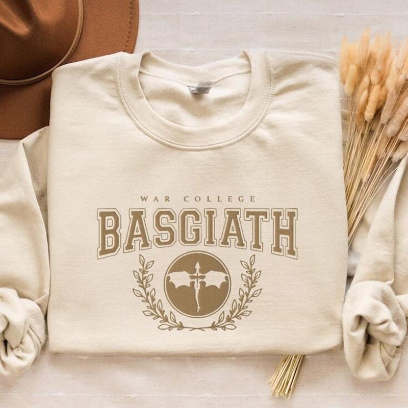 EMBROIDERED Basgiath War College Sweatshirt, Fourth Wing Shirt, Dragon Rider, Rebecca Yorros, Fourth Wing, Violet Sorrengail, Bookish Shirt