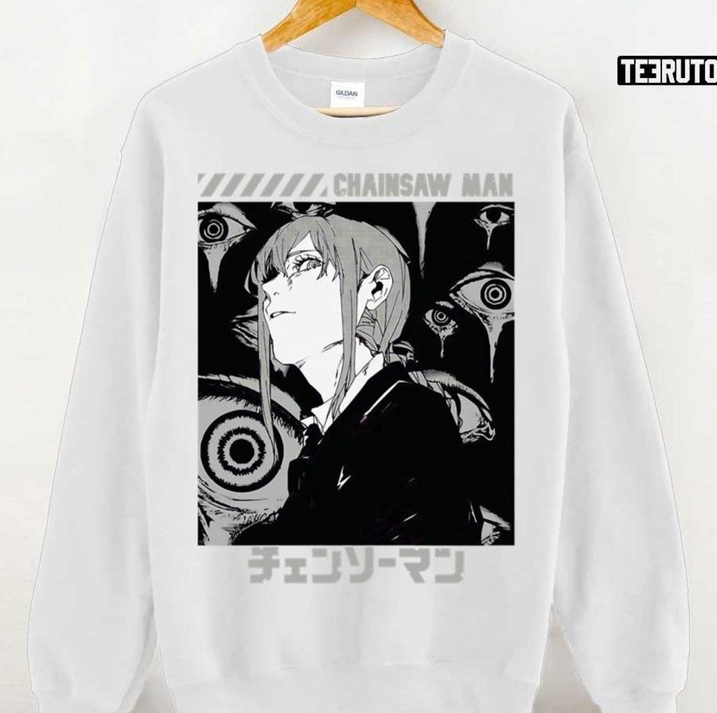 Black Design Makima Red Chainsaw Man Unisex T-Shirt