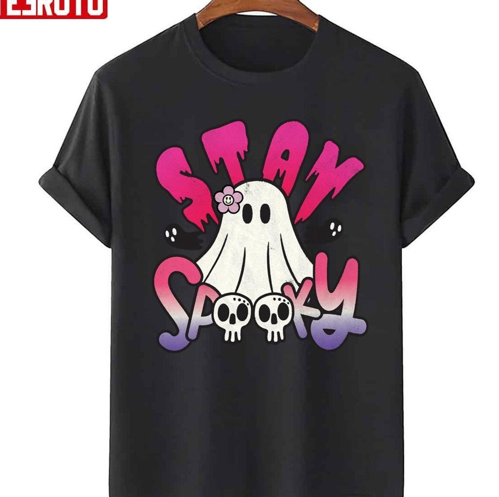 Purple Pink Funny Halloween Stay Spooky Unisex Sweatshirt