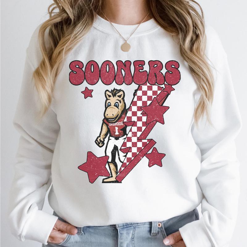 Oklahoma Sooners Vintage Football NCAA Sweatshirt, University of Oklahoma Vintage Sweatshirt, Unisex Vintage Sweatshirt NCAA, Classic Sport Sweatshirt