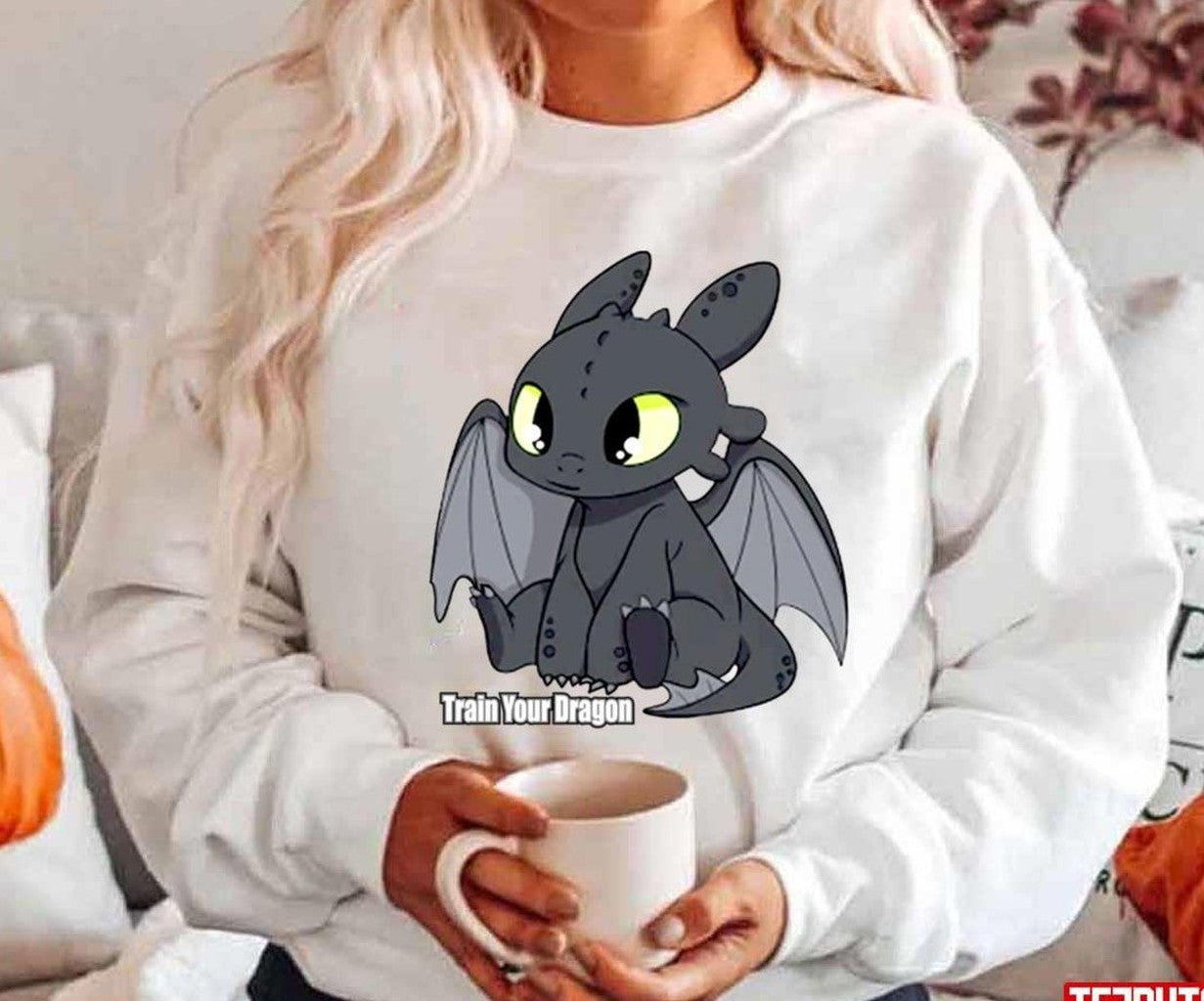 Piye Sitting Cute Toothless How To Train Your Dragon Unisex Hoodie