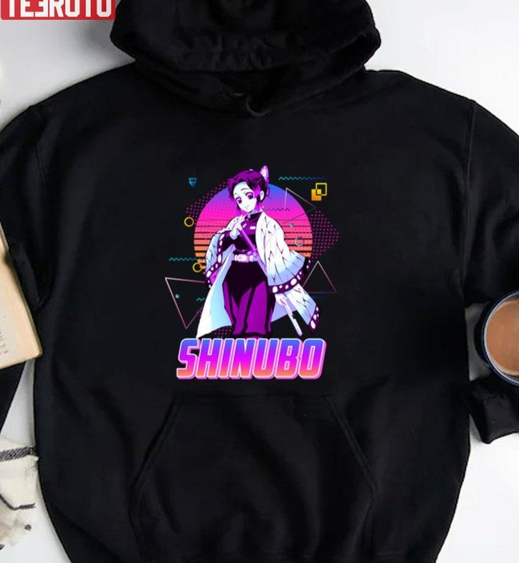 Neon Retro Shinobu Kocho Demon Slayer Kimetsu No Yaiba Unisex T-Shirt