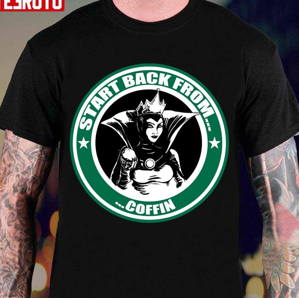 Snow White Evil Queen Starbucks Logo Parody Unisex T-Shirt