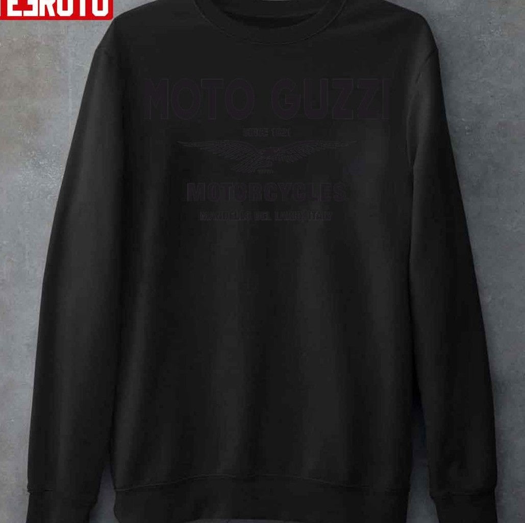 Moto Guzzi Motorcycle Vintage Retro Black Unisex T-Shirt