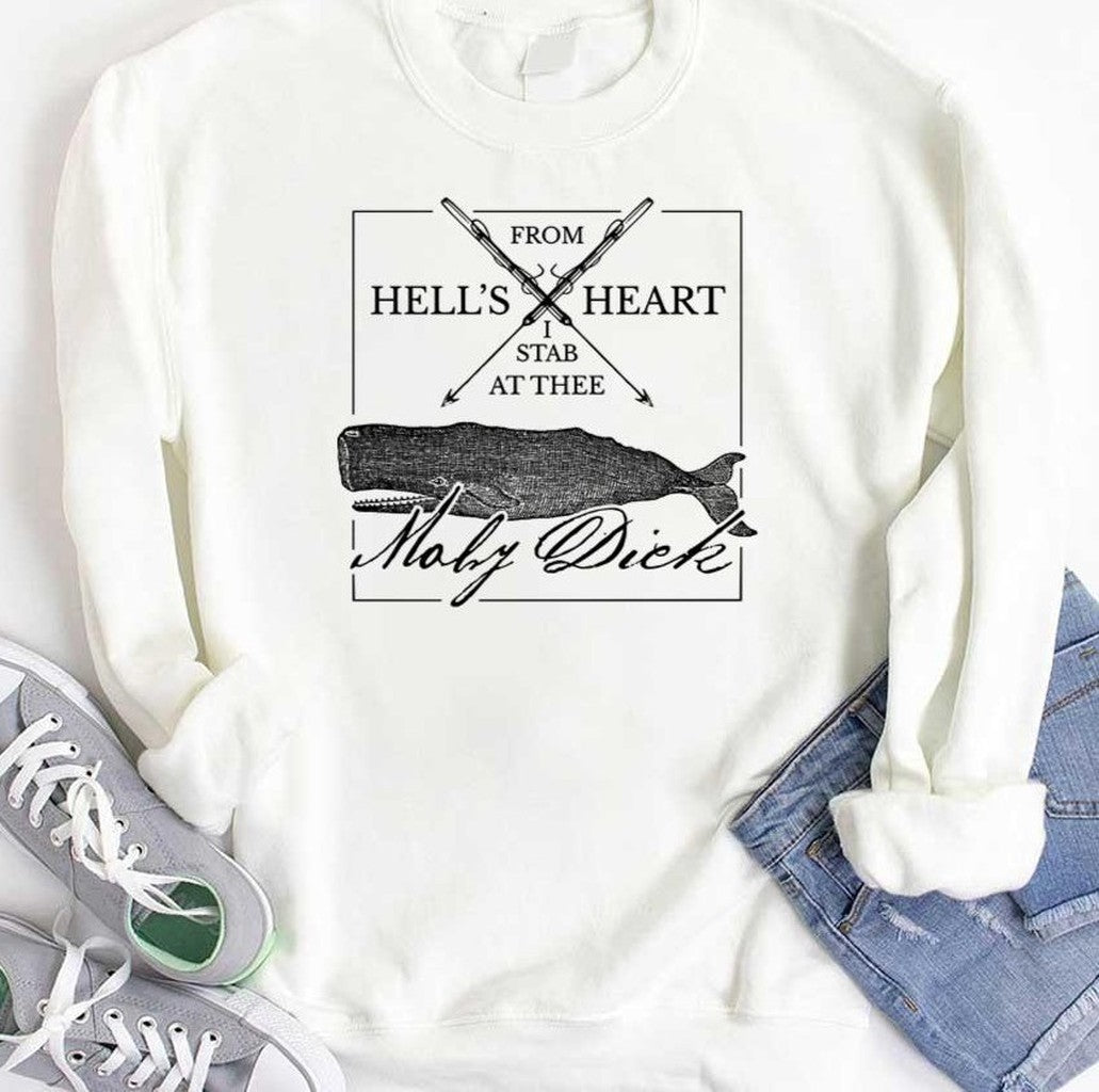 Moby Dick Hell's Heart Quote Unisex Hoodie