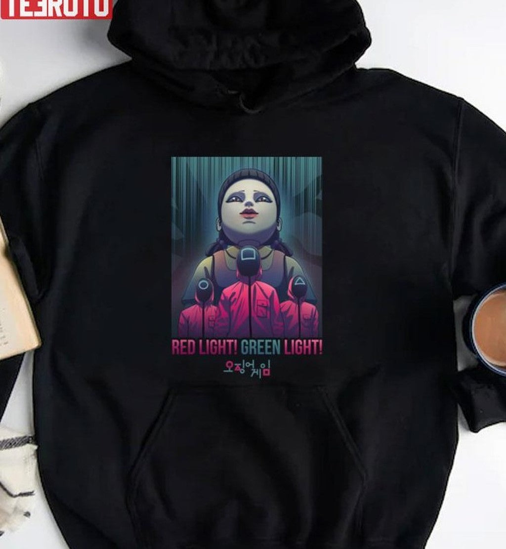 Awesome Squid Game Doll Red Light Green Light Masked Guards Unisex Sweatshirt