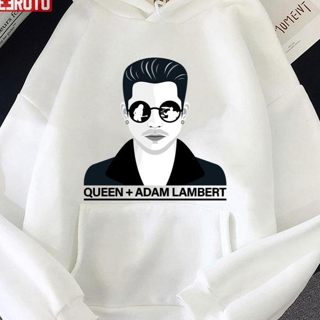Queen Adam Lambert Grayscale Portrait Unisex T-Shirt