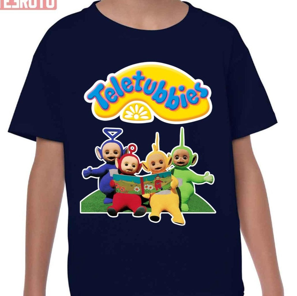 Sitting And Reading On Grass Teletubbies Unisex T-Shirt
