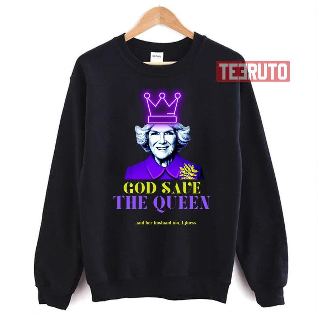 Queen Camilla Coronation God Save The Queen And Her Husband King Charles Iii Unisex T-Shirt