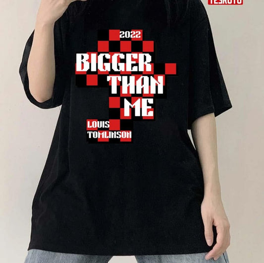 Bigger Than Me Louis Tomlinson 2022 Red Black Unisex T-shirt