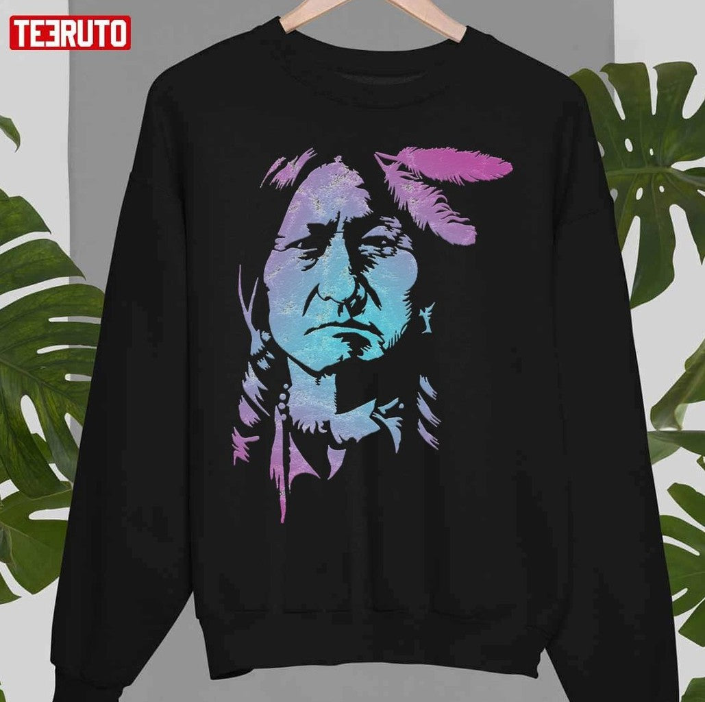 Native American Indian Warrior Chief Sitting Bull Unisex T-Shirt