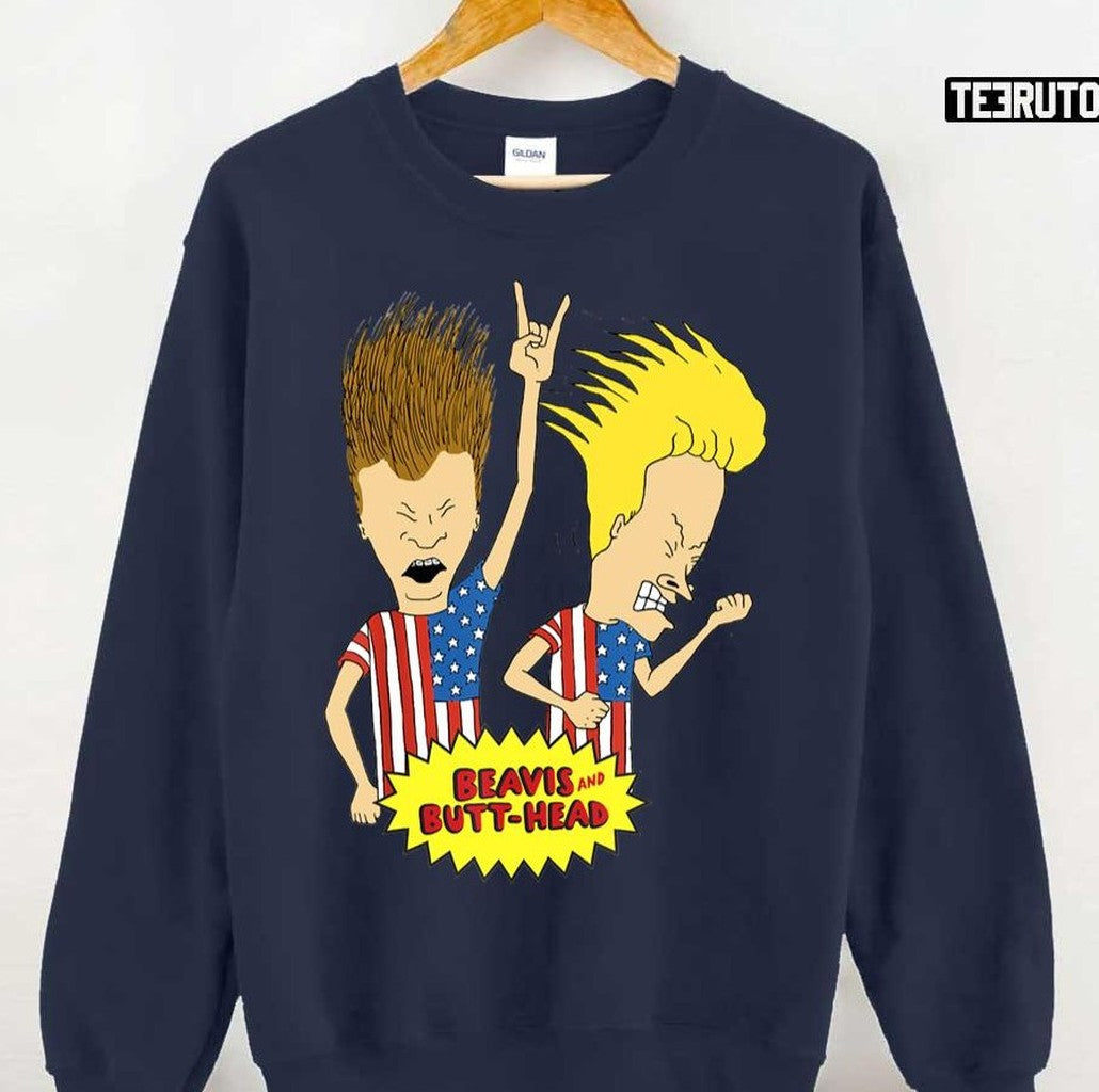 Rock Out Us Flag Beavis And Butthead Unisex T-Shirt