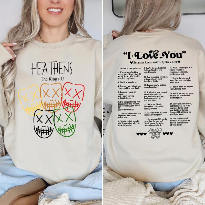 Legacy of Gods Book Quotes Sweatshirt, Legacy of Gods Heathens, Rina Kent Merch, Dark Romance Shirt, Book Merch, Book Lover Shirt, Bookish Merch, Gift
