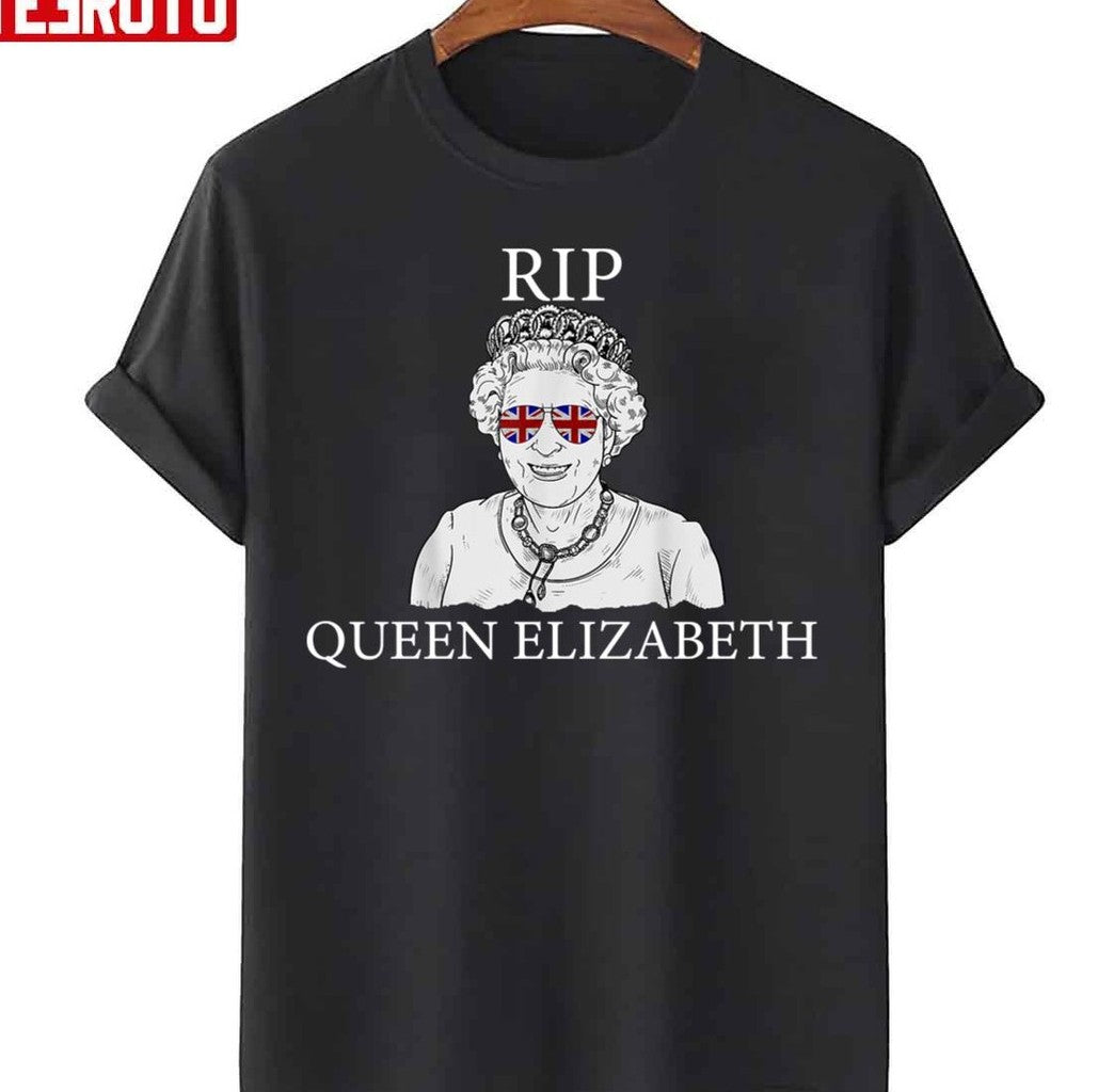 Rip Queen Elizabeth II Sunglasses British Crown Unisex Sweatshirt