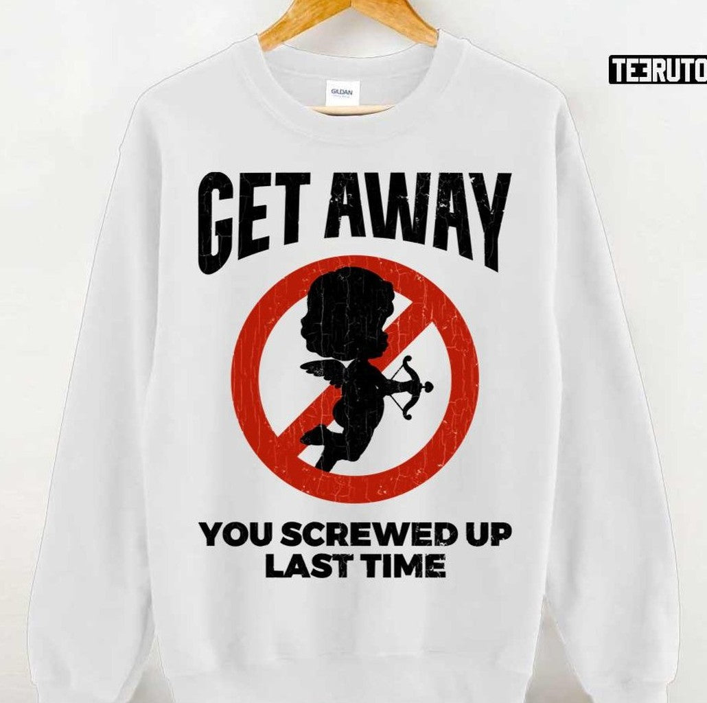 Anti Valentines Sarcastic Cupid Quote Funny Unisex Hoodie