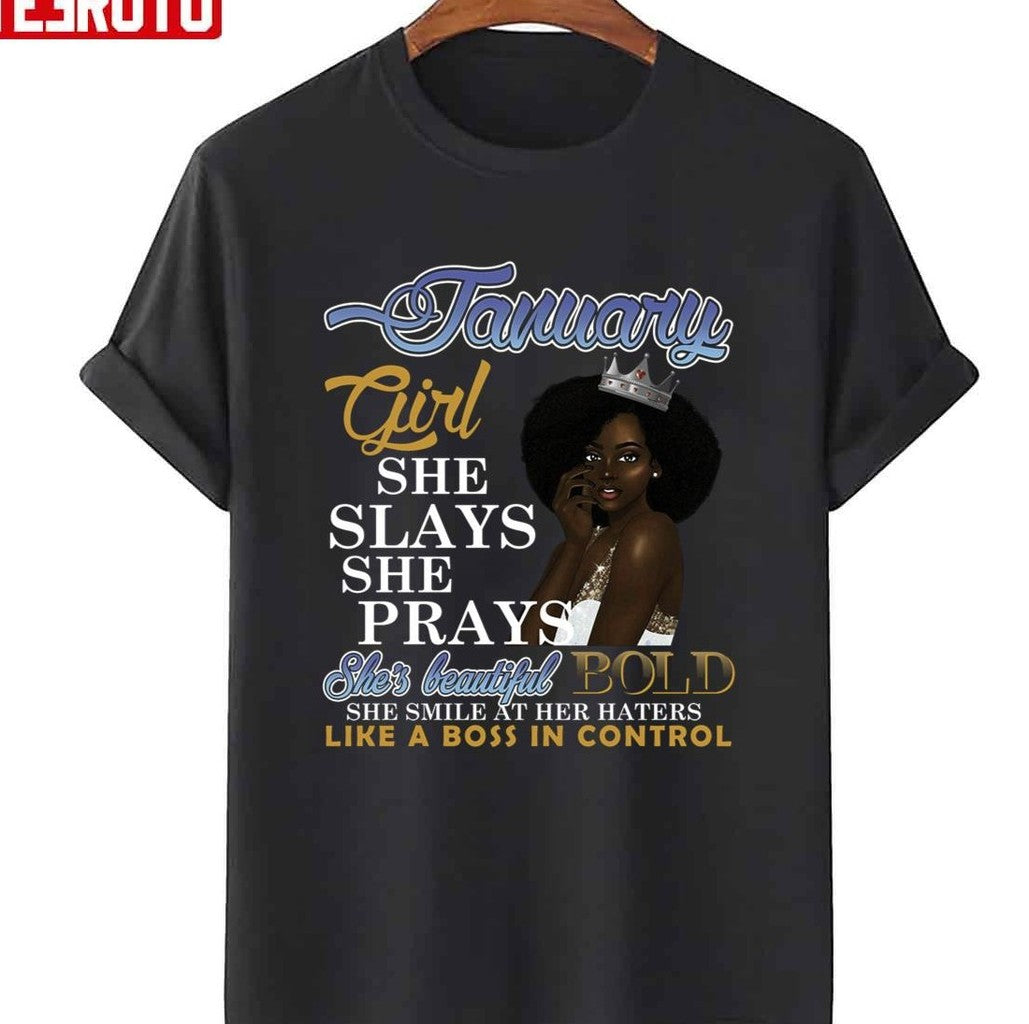 Birthday In January Girl Queen T-Shirt