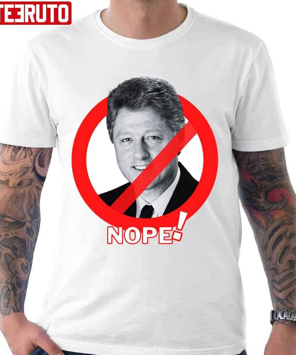 Anti Bill Clinton Nope Sticker Unisex Hoodie