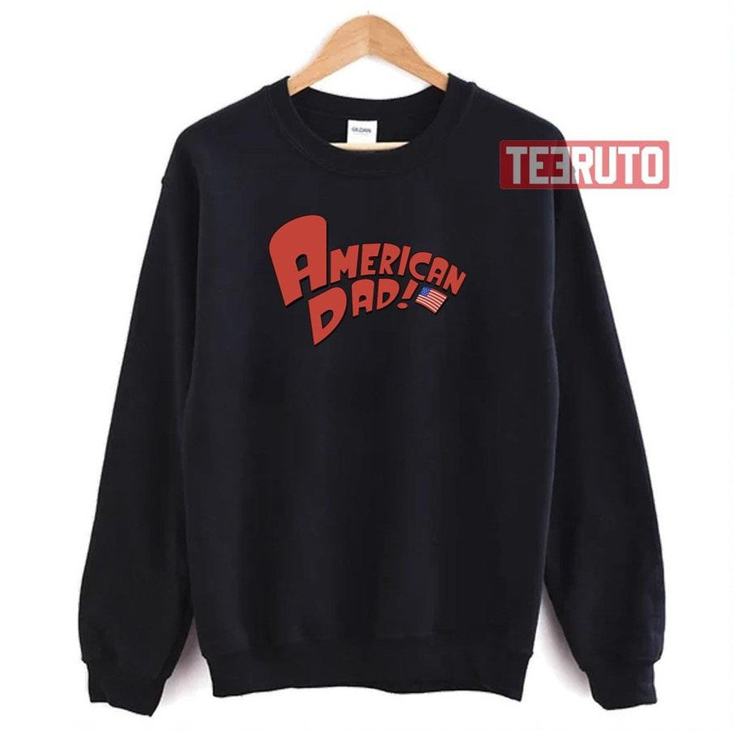 Red Text American Dad Logo Unisex T-Shirt