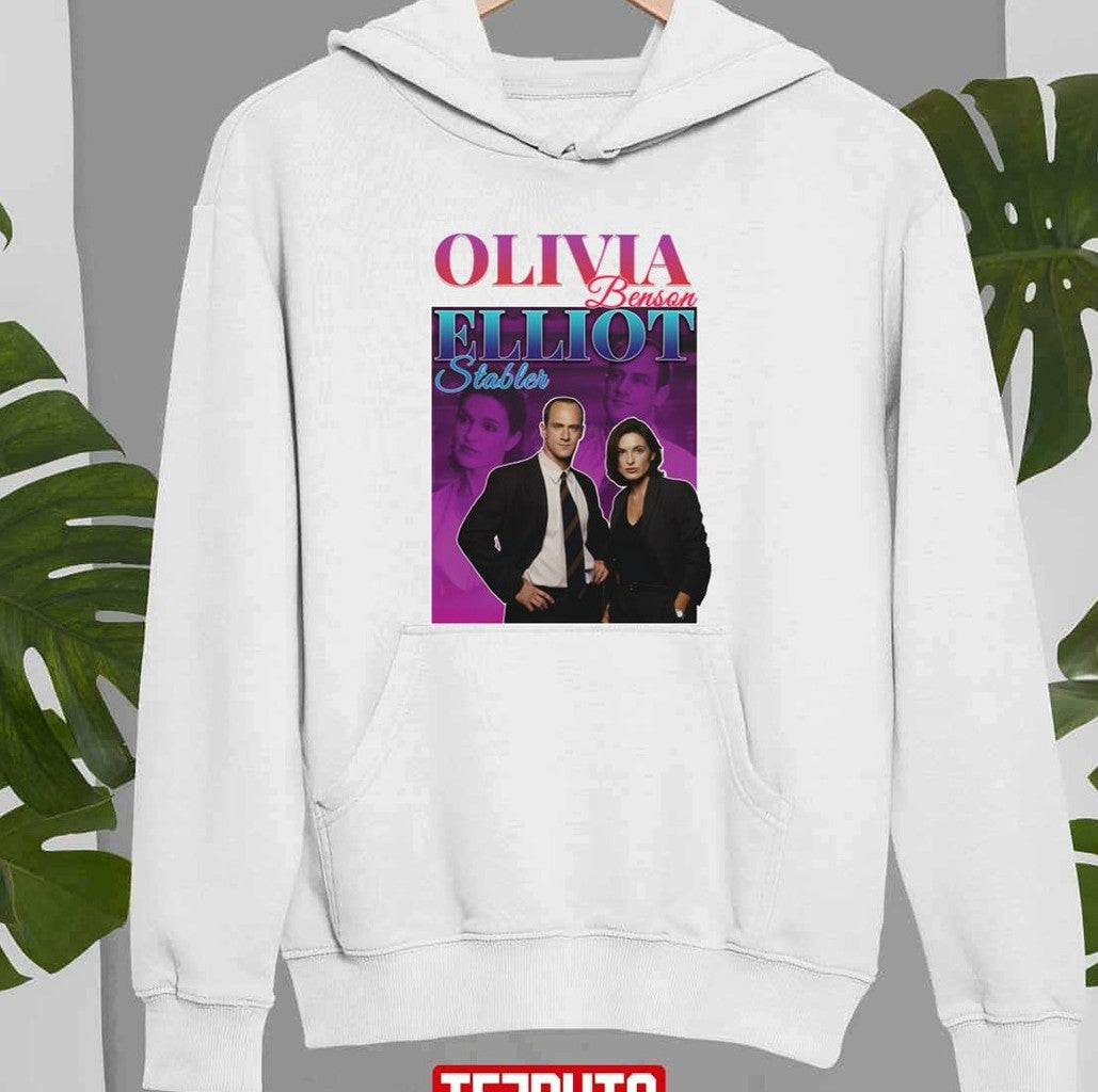Olivia Benson & Elliot Stabler 90s Inspired Vintage Homage Law & Order Unisex Sweatshirt
