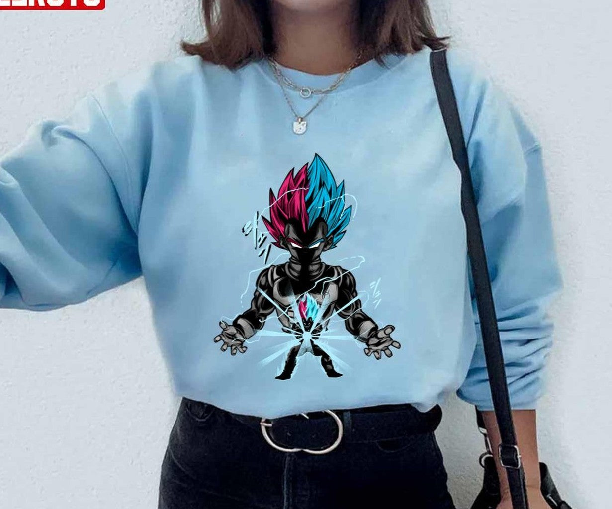 Attack Of The Prince Red Blue Dbz Dragon Ball Artwork Unisex Hoodie