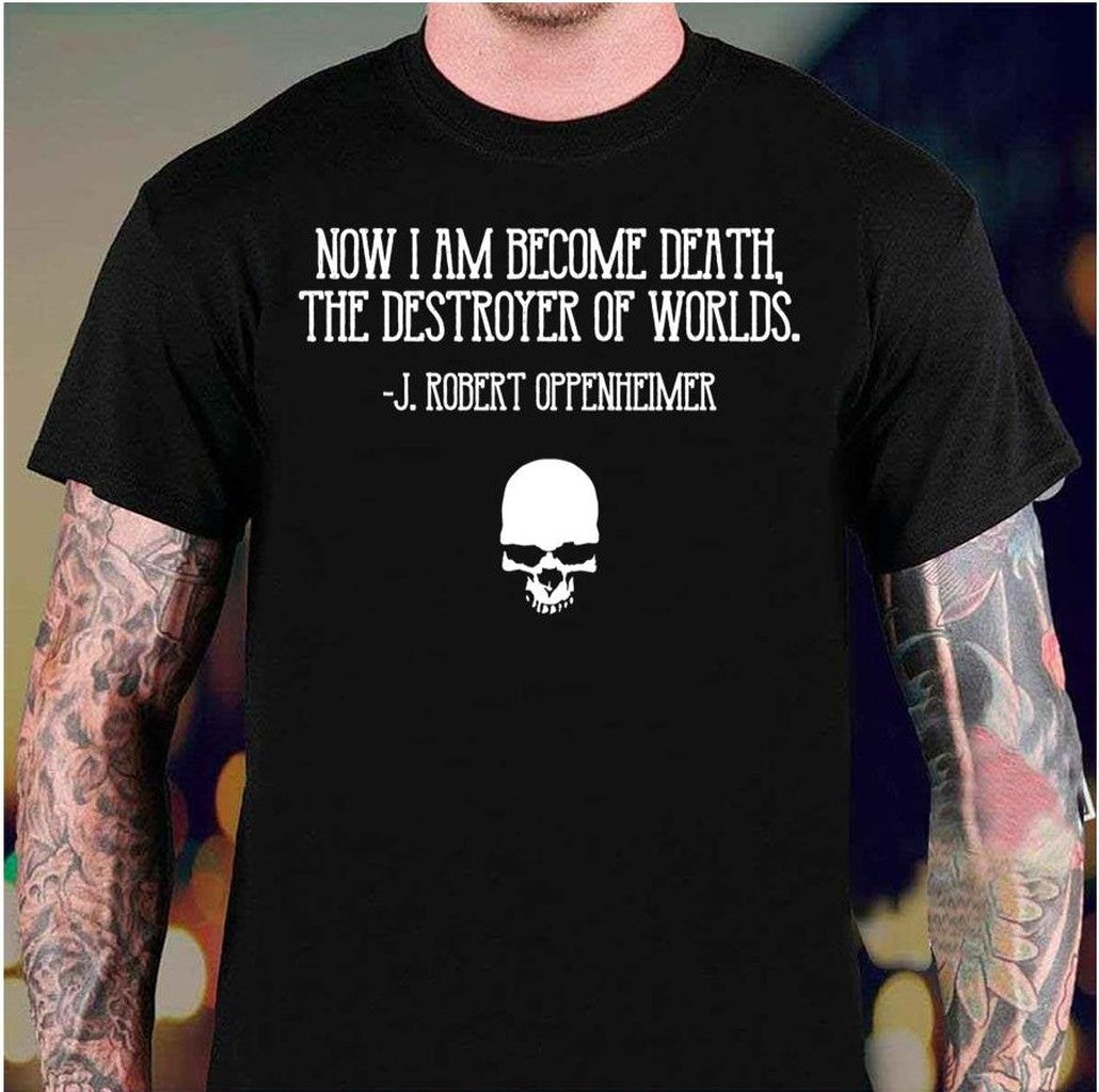 Now I Am Become Death Destroyer Of Worlds J Robert Oppenheimer Cillian Murphy Unisex Sweatshirt