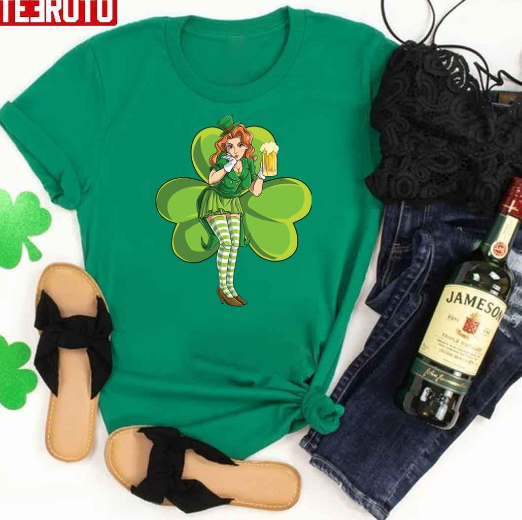 Sexy Leprechaun Redhead Women St Patrick's Day Unisex T-Shirt