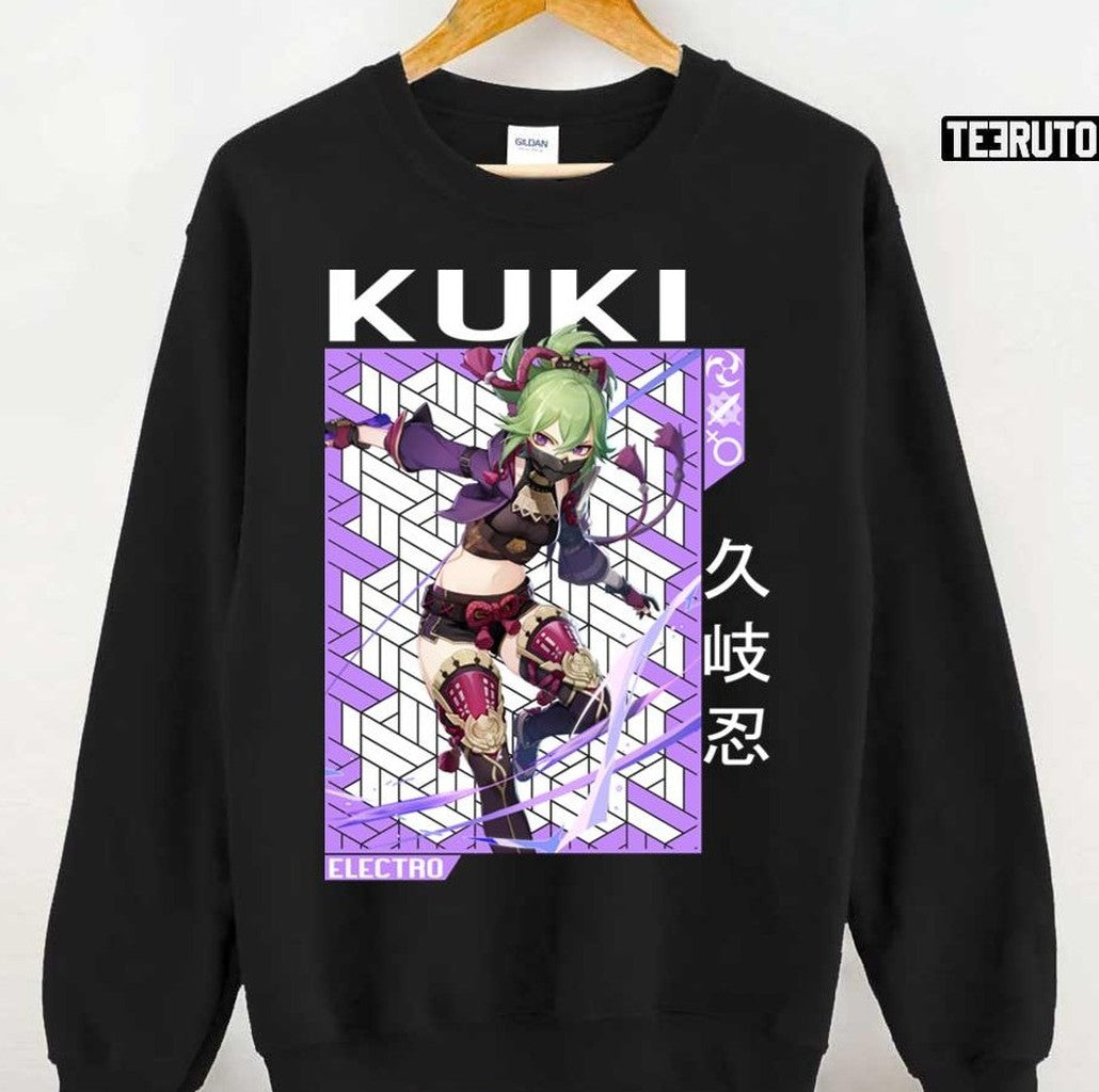 Purple Design Kuki Shinobu Genshin Impact Unisex T-Shirt