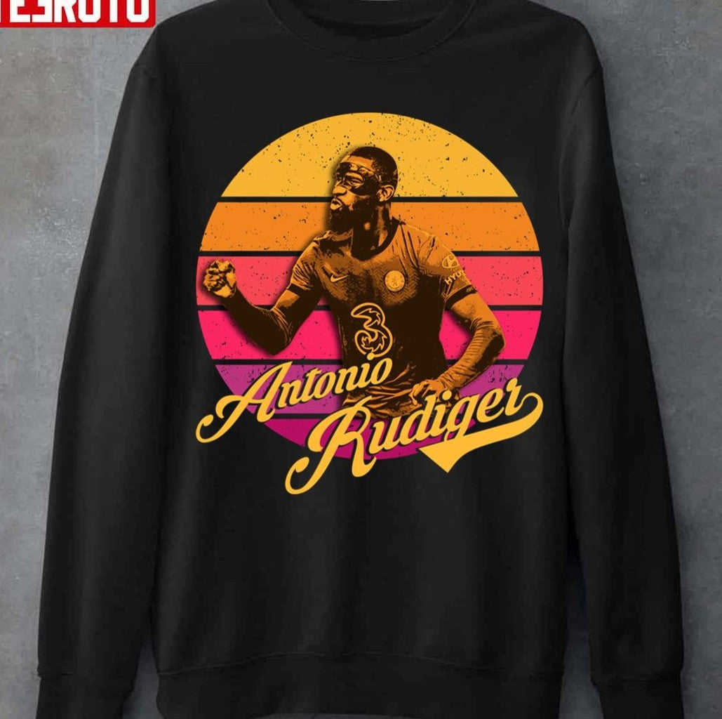 Antonio Rudiger Retro Vintage Football Unisex Hoodie