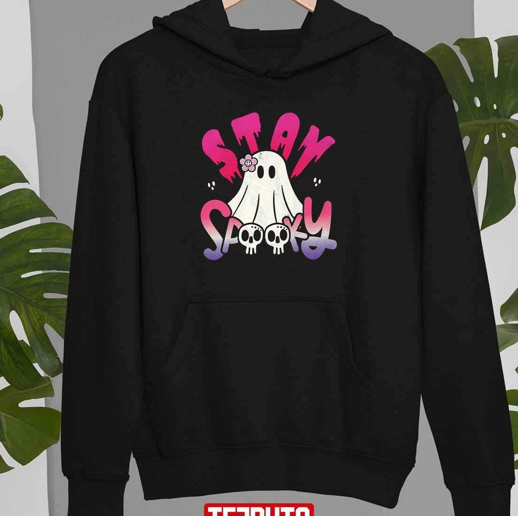 Purple Pink Funny Halloween Stay Spooky Unisex Sweatshirt