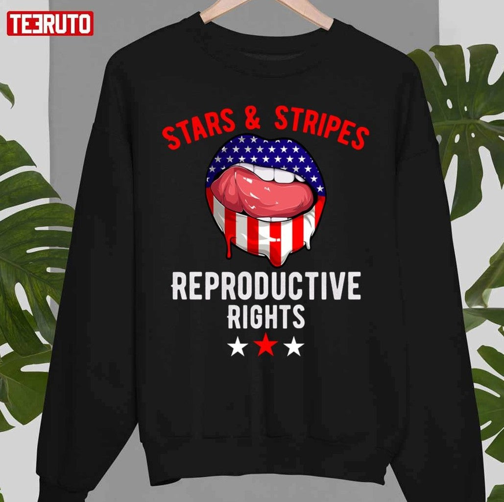 Stars Stripes Reproductive Rights American Flag 4th Of July Unisex T-Shirt