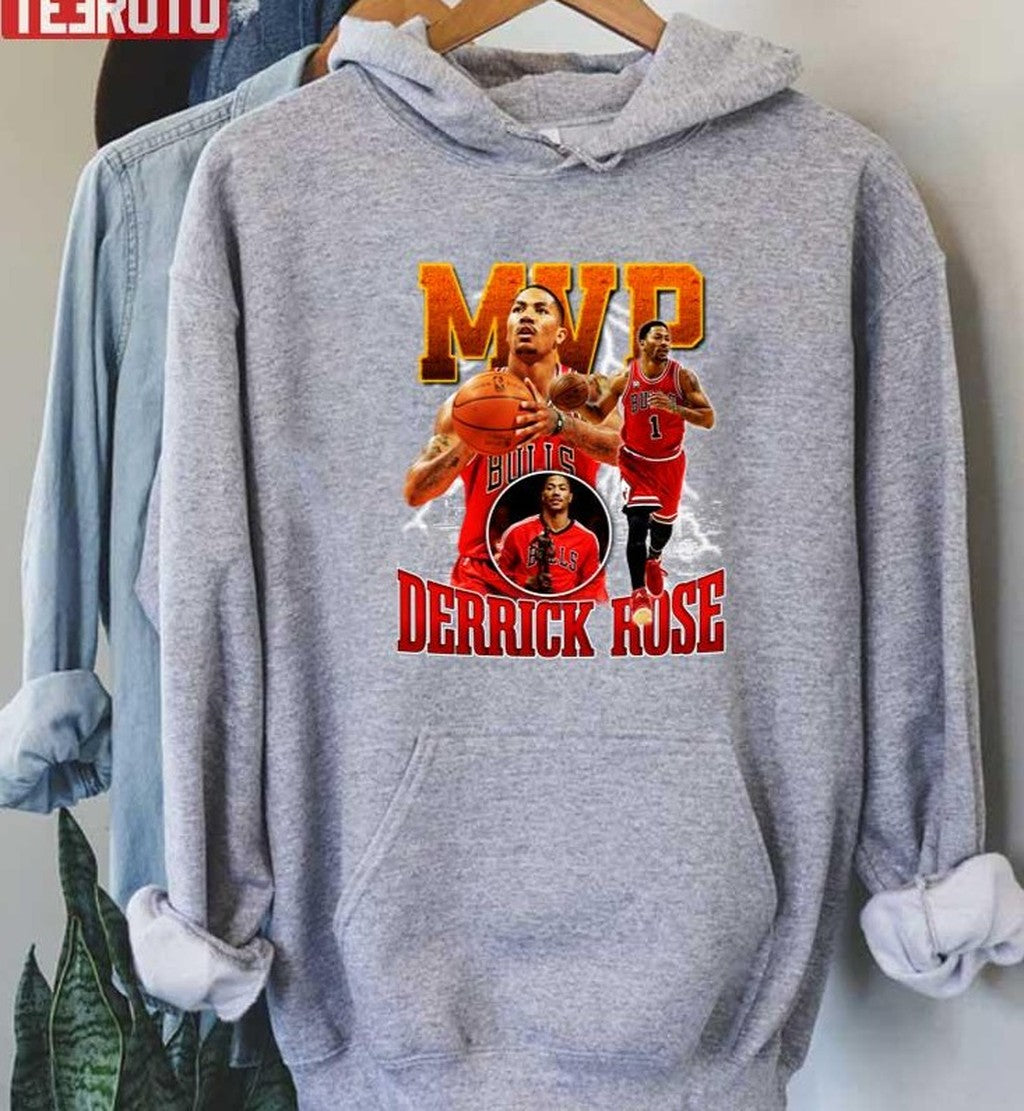 Mvp Chicago Basketball Derrick Rose Signature Vintage Retro 80s 90s Bootleg Sweatshirt