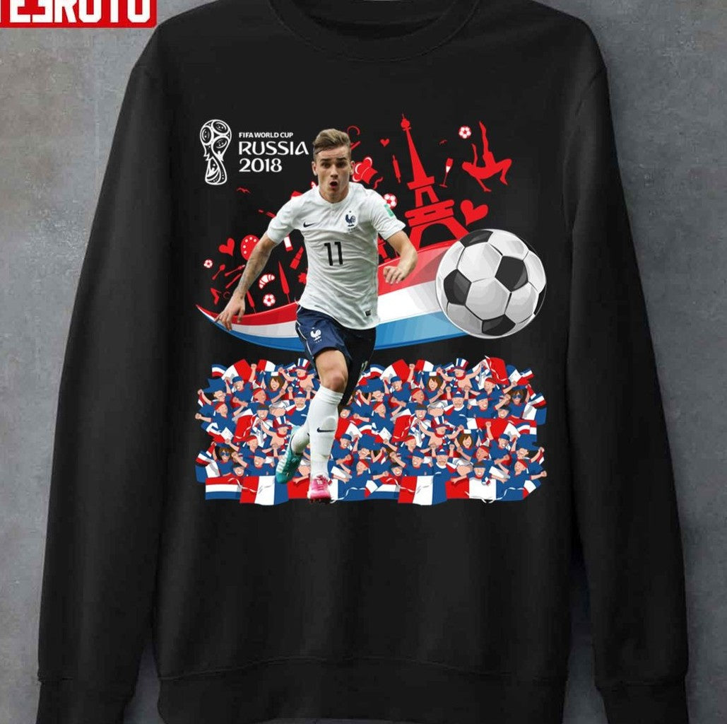 Antoine Griezmann At The World Cup Russia 2018 Unisex Hoodie
