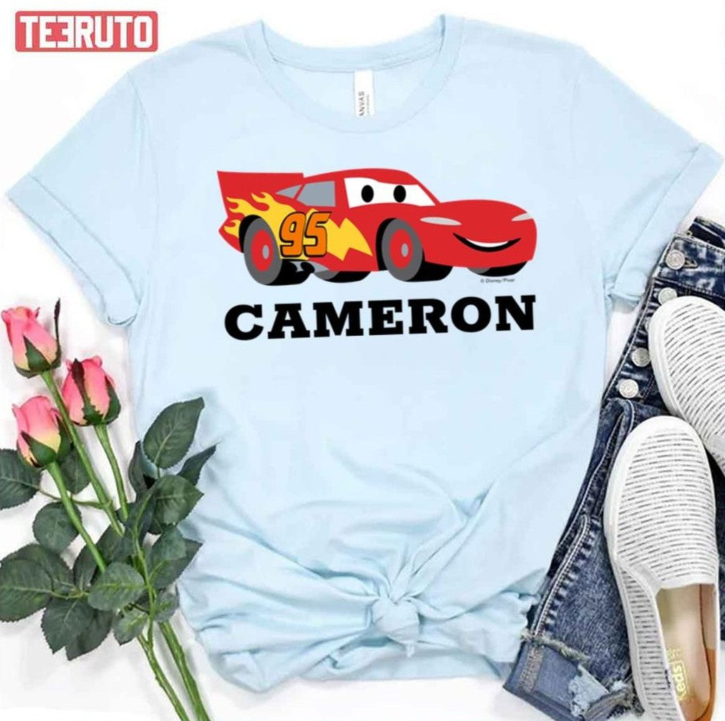 Personalized Cars Lightning Mcqueen Unisex T-Shirt